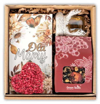 Prezent na dzień matki dla mamy zestaw prezentowy box czekolada serce miód - zdjęcie 1