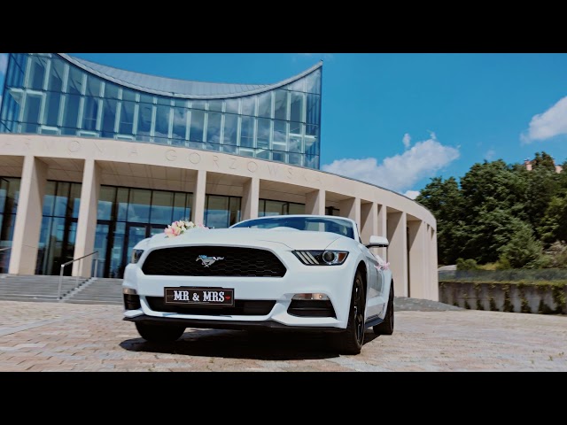 Auto do slubu samochod wesele bialy Mustang cabrio rav4 wolne terminy! - film 1