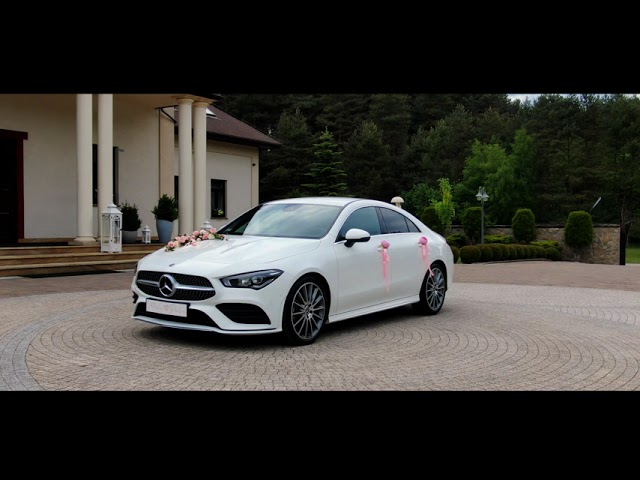 Samochód do ślubu-biały Mercedes CLA- najnowszy model,pakiet AMG. FILM - film 1