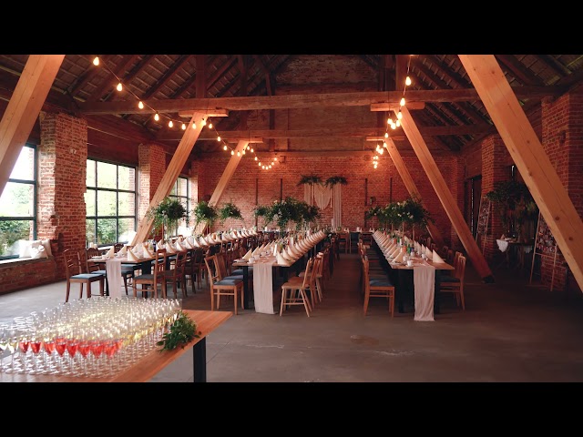 Sala weselna / plener / ogród /stodoła industrialna / ślub marzeń - film 1