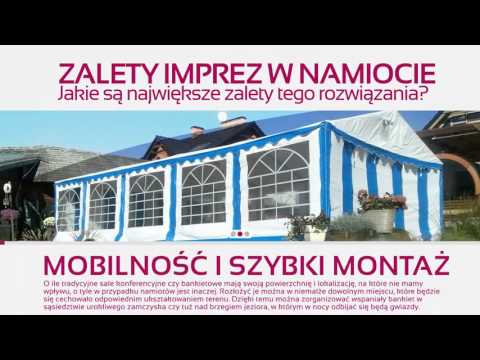 Wypożyczalnia namiotów wynajem namiotów namioty krzesła, pokrowce - film 1